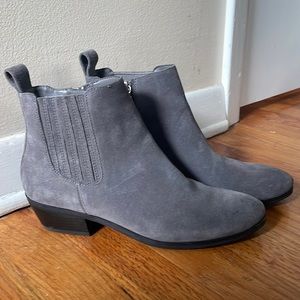 Blonde suede waterproof booties size 8